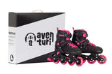 Aventuri Adjustable Inline Skates Semi-Softboat Black Pink Size 38-41 (L)