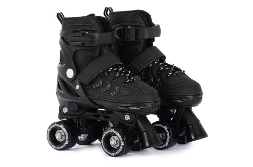 Aventuri verstelbare rolschaatsen semi-softboot zwart maat 31-34 (s)