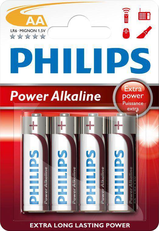 Philips Power Alkaline AA LR6 Penlite on map