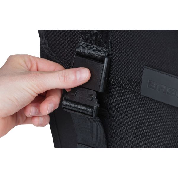 Basil Tour Double Bicycle Bag - água -repelente - 28L - Black