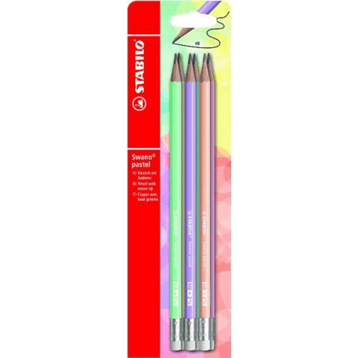 Stabilo swano pastel potloden hb 6 stuks