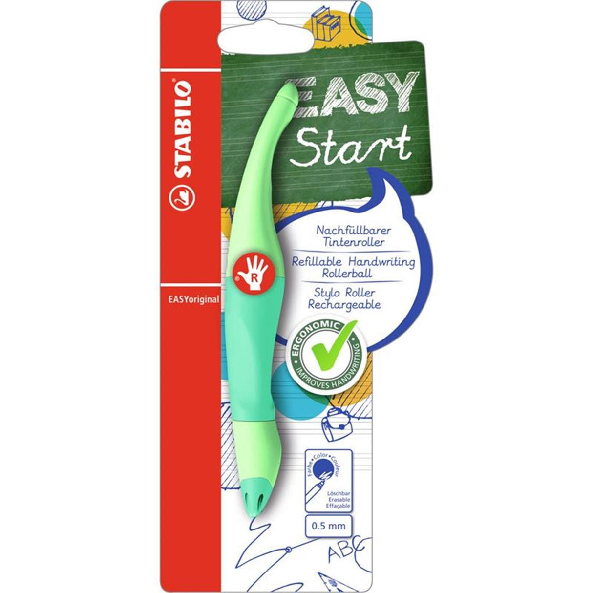 Stalo Easyoriginal - Ergonomic Rollerball - Right -Handed - Pastel High Mint