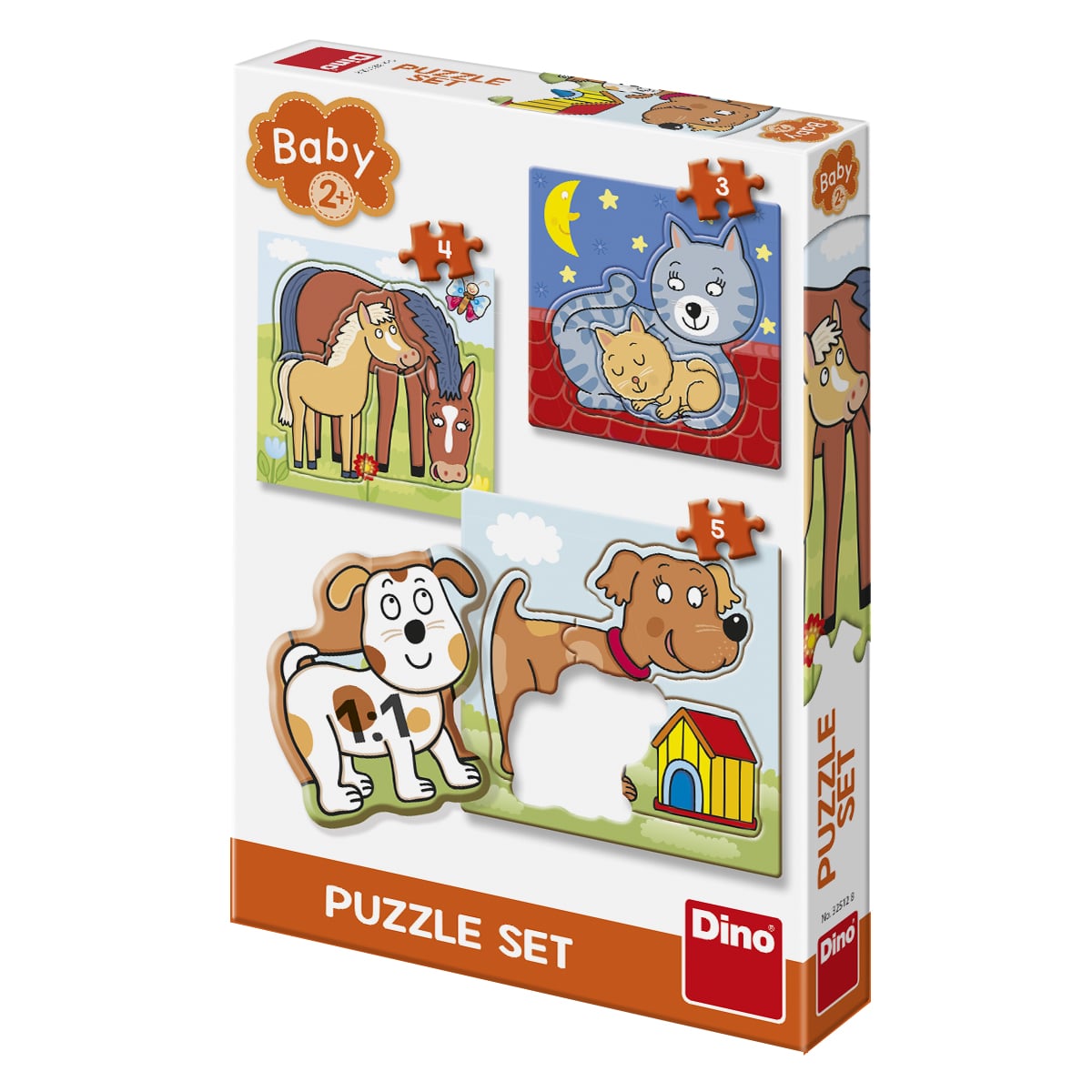 Dinotoys Dino Puzzle - Baby: Zvířata na farmě - 3 až 5 kusů