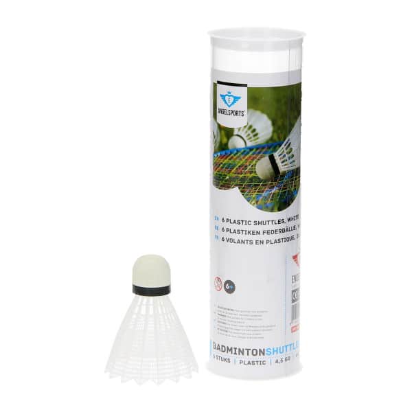 6 plastbussar i röret - vita