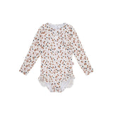 Leopardo | Traje de baño UV de Kaki Girls con mangas largas