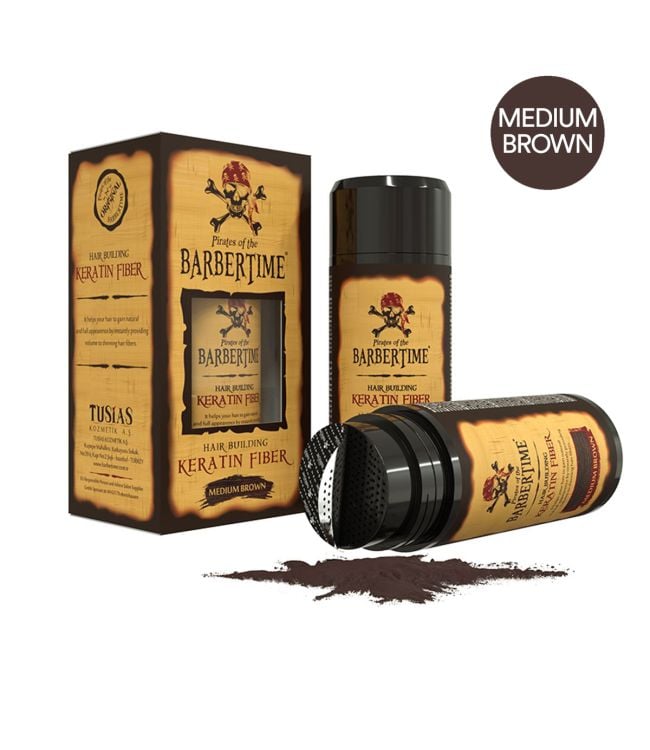 Barbertime building keratin vlákna střední hnědá 21gr.