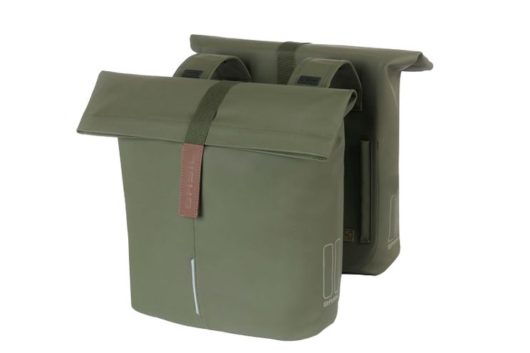 Basil Tas City Double Vegan Pelle | Moss verde