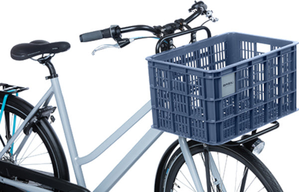 Basilikum cykelkasse l stor 40 liter blå