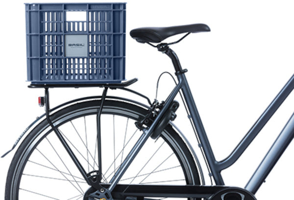 Basilikum cykelkasse l stor 40 liter blå