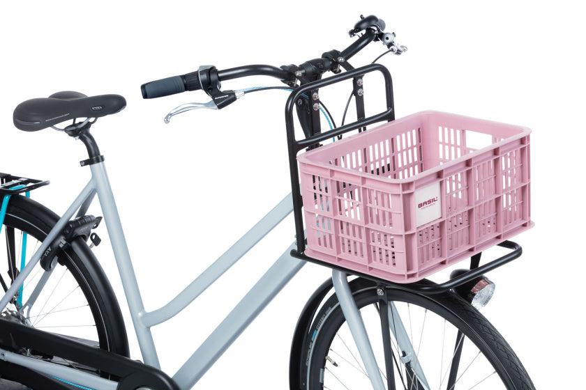 Basil Fietskrat S - Små - 17,5 liter - rosa