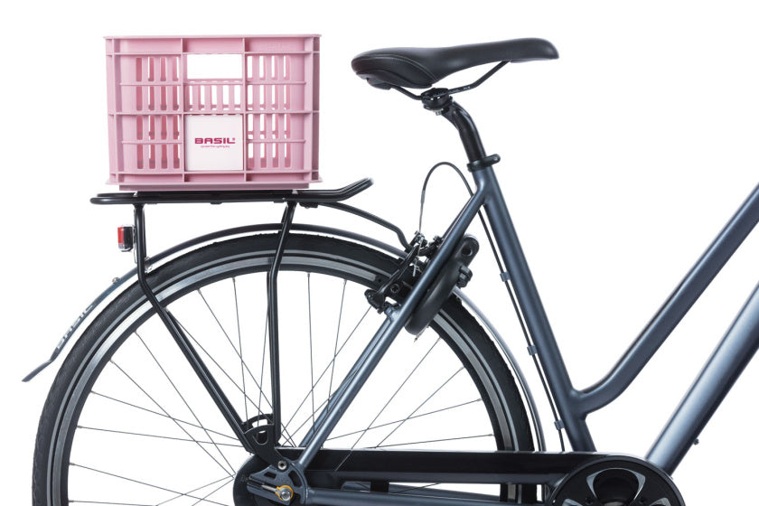Basil Fietskrat S - Små - 17,5 liter - rosa