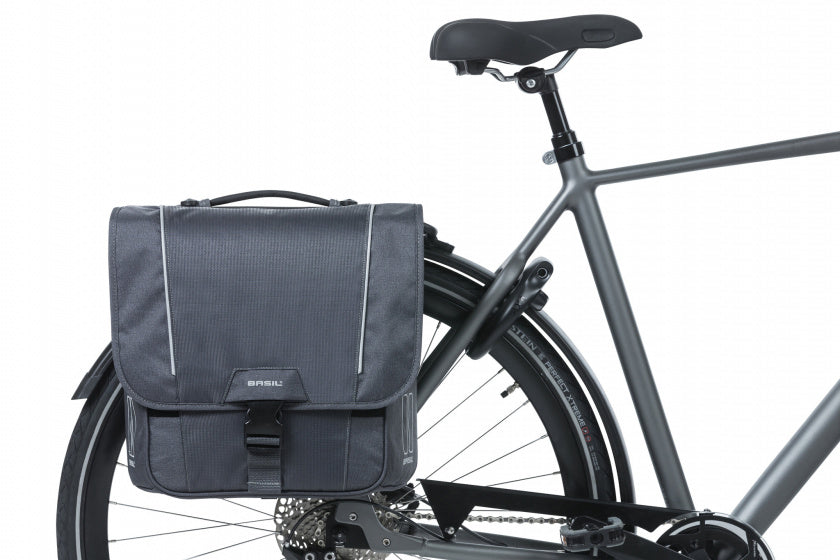 Basil Sport Design Dobbelt sykkelpose Antracittelektrisk sykkel Unisex Reflecting