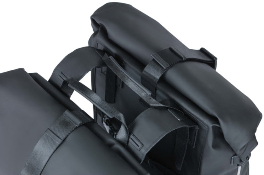 Basil Soho Nordlicht Doppia Bicycle Borsa - impermeabile, nero, 41L