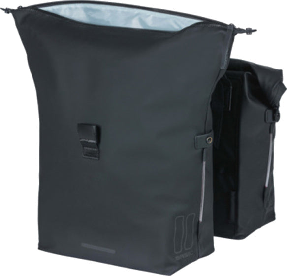 Basil Soho Nordlicht Doppia Bicycle Borsa - impermeabile, nero, 41L