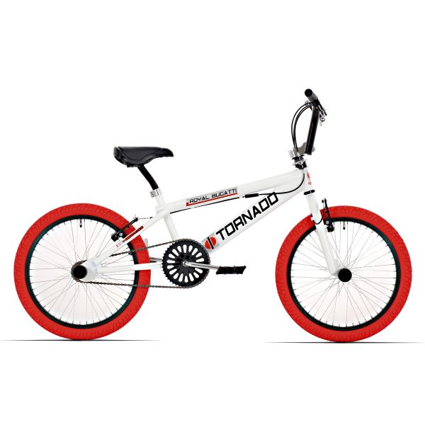 Royal Freestyle BMX 20 -BUGATTI - Blanc avec des pneus rouges