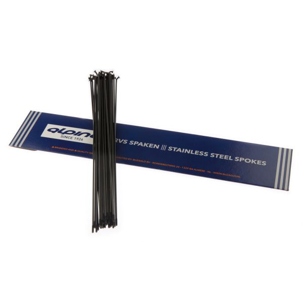 Alpina spaken 14g (2,00 mm) 282 mm rustfrit stål sort (p36)