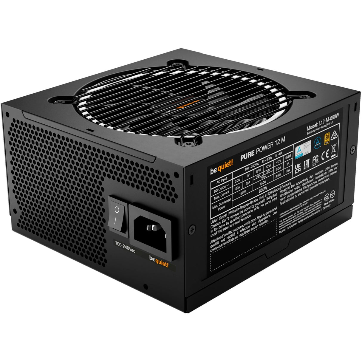 Soyez silencieux! Pure 12m 850W