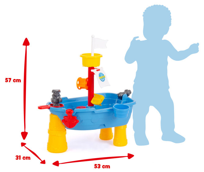 Beach toys compact zand- en watertafel met accessoires 21-delig