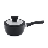 Berghoff eclipse steelpan met deksel zwart keramisch ø16cm