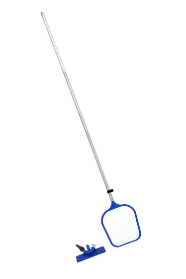 Ensemble de nettoyage de base Bestway, y compris le télescope en bleu en acier