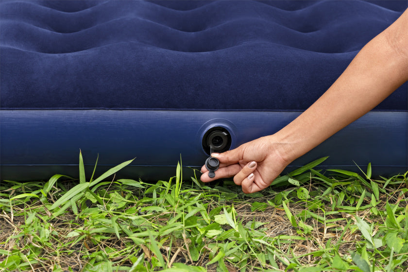 Bestway flockade 22 full luftbädd 191 x 137 cm blå