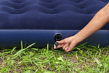 Bestway flockade 22 full luftbädd 191 x 137 cm blå