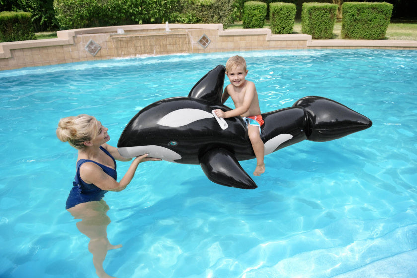 Bestway Inflatable Orca Toy 183cm Black and White