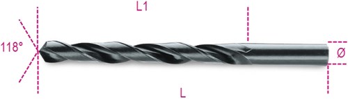 Beta pb0207a boor 3 mm hss