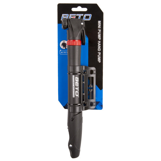 Fahrradpumpe Mini Plastik schwarz schwarz