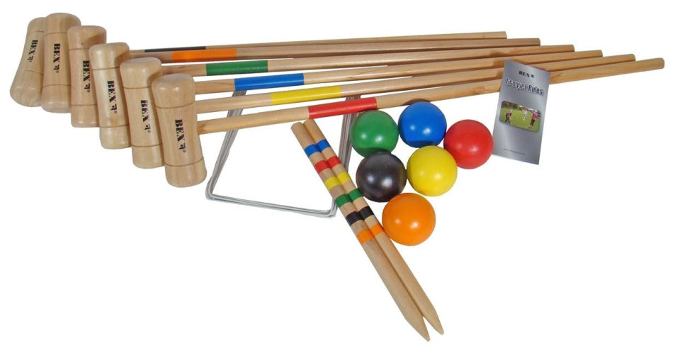 Bex Croquet Set Original 6 Spieler Rubberhout Blank