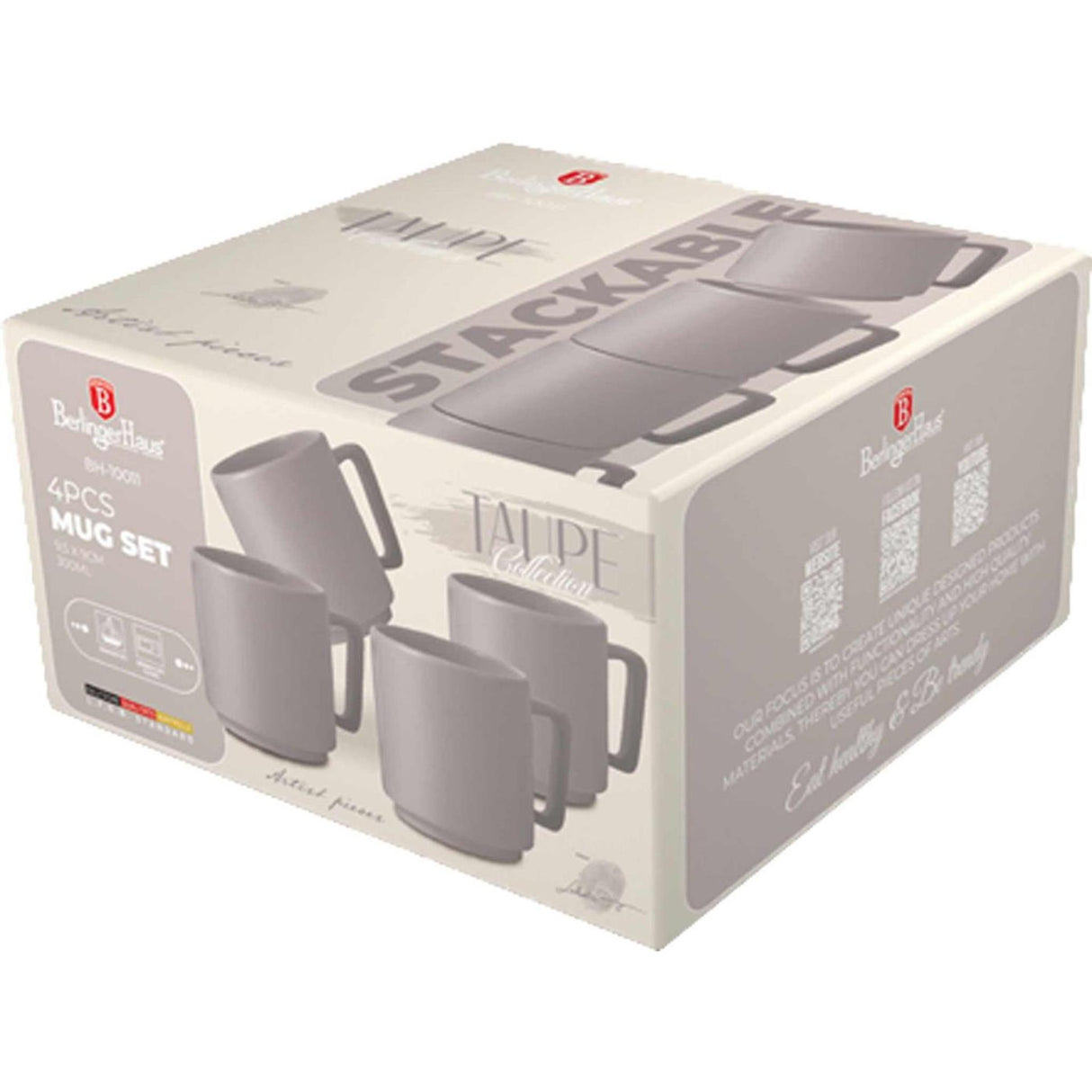 Berlingerhaus mokset 4-delig taupe