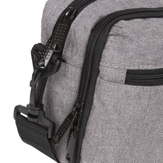 Torba rowerowa na kierownicę z paskiem na ramię, nylon 3l, szara