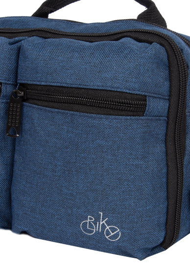 Bike drops handlebar bag with shoulder strap nylon 3l navy