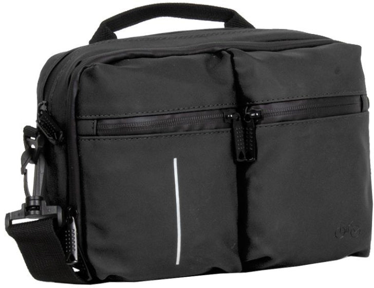 Sykkelsprut vannavstøtende styreveske med skulderstropp 3l sort