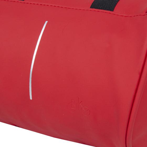 Bike Splash waasserabweisend Lenkerbeutel mat Schëllerband 3l rout