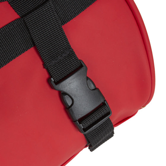 Bike Splash waasserabweisend Lenkerbeutel mat Schëllerband 3l rout