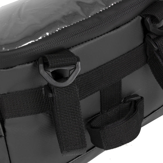 Bike splash water-repellent handlebar bag with shoulder strap 5l taupe