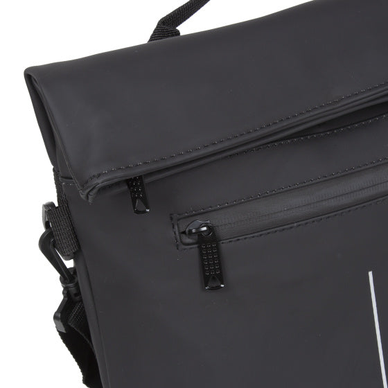 Vëlo Split Waasser -Repellent handelbar Täsch mat Schëllerbréck 6l schwaarz