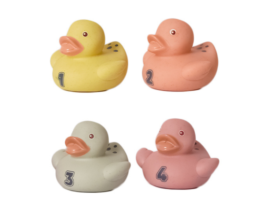 Bio toys bioplastic rubber ducks (4 pieces)