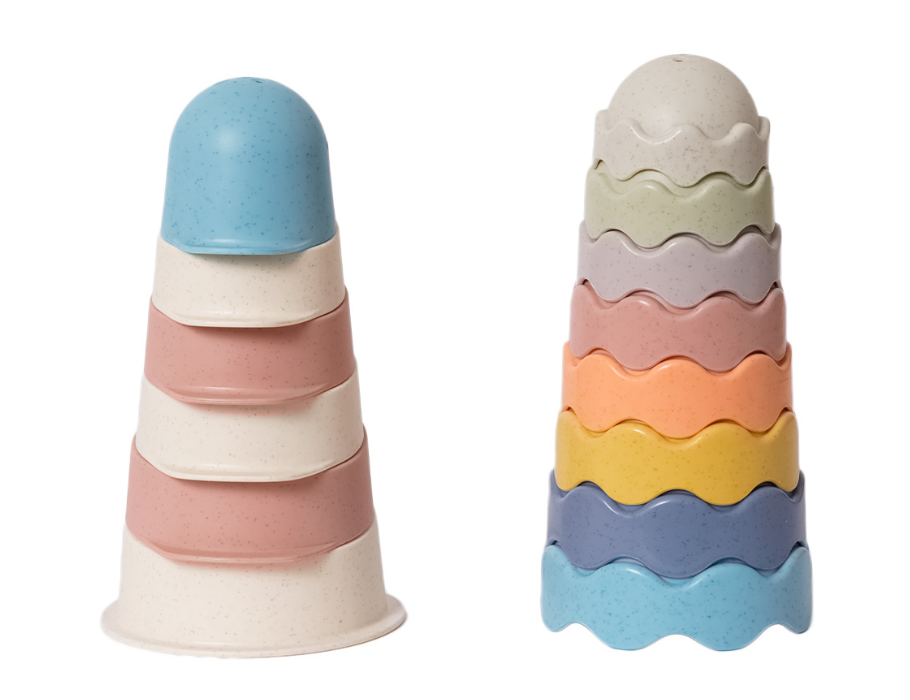 Bio toys bioplastic stapeltorens (8+6 delig)