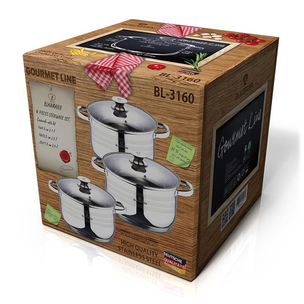 Blaumann gourmet line pannenset 3-delig