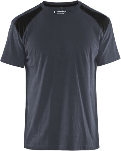Blåkläder t-shirt bicolour 33791042 | donkergrijs zwart | maat 4xl - 7330509604489