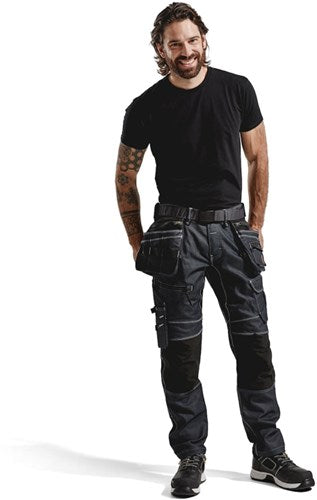Blåkläder werkbroek denim stretch x1900 19901141 | marineblauw zwart | maat c152 - 7330509531808