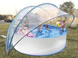 Bloe Bucht schwammen Pool Owend transparent 442 x 221 cm