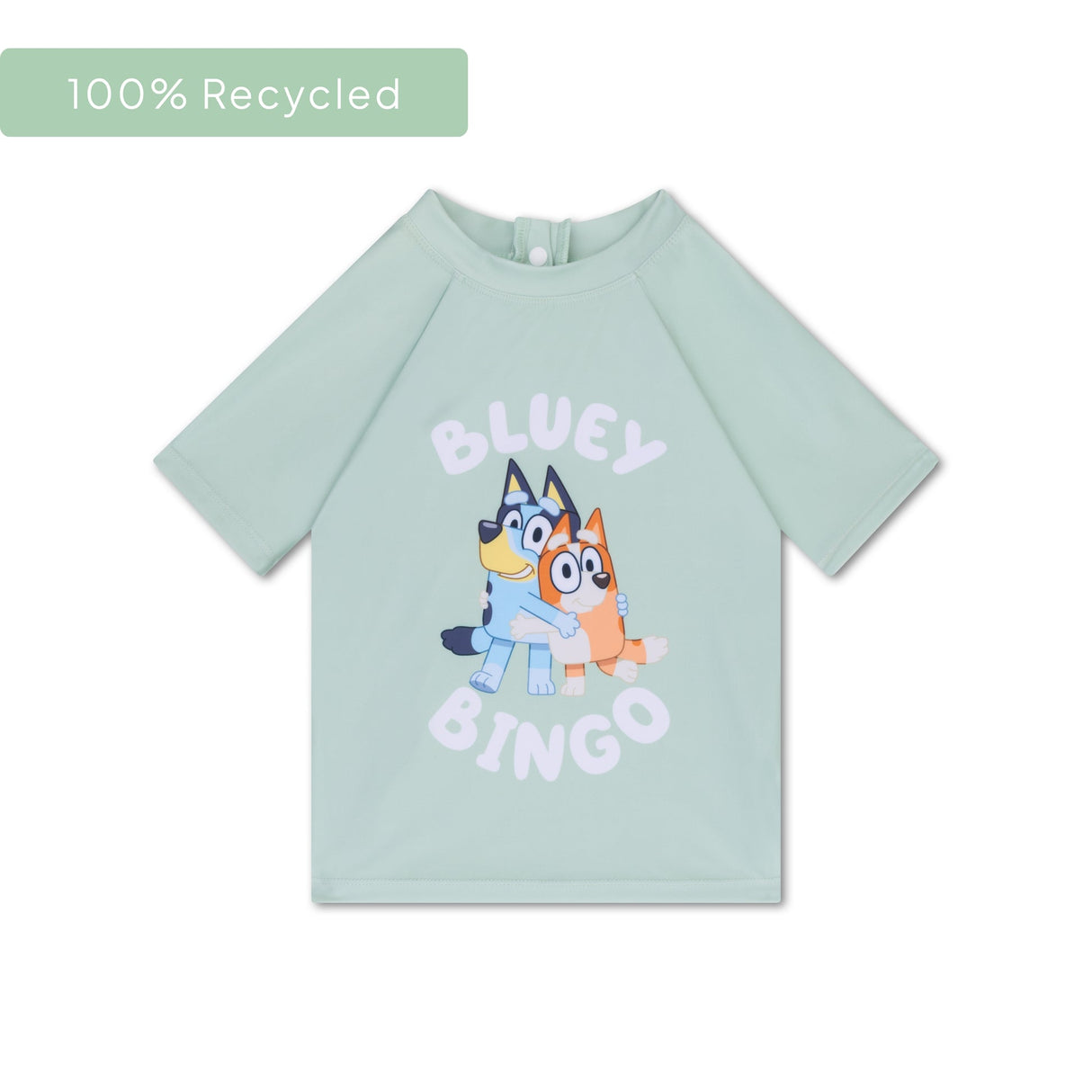 Bluey | Zelena UV plavalna majica s kratkimi rokavi