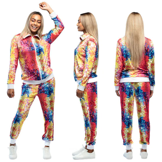 Boland Disco Babe Track obleka Dame Multicolor velikost L