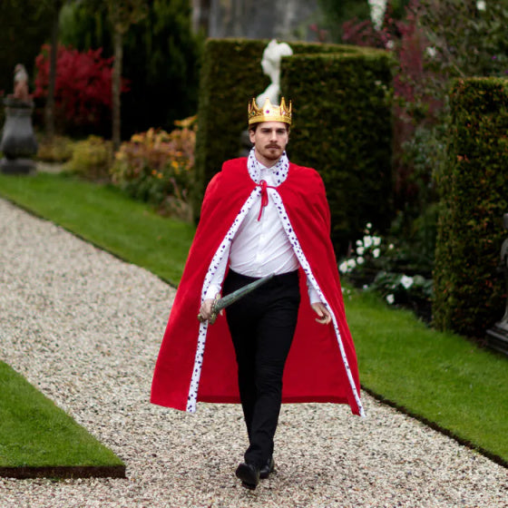 Boland Koningsmantel Deluxe Men 130 cm rouge