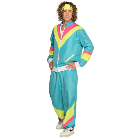 Boland Retro Track Track Singruit Men's Polyester Blue Size L