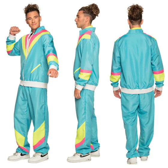 Boland Retro Track Track Singruit Men's Polyester Blue Size L