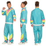 Boland Retro Track Track Singruit Men's Polyester Blue Size L